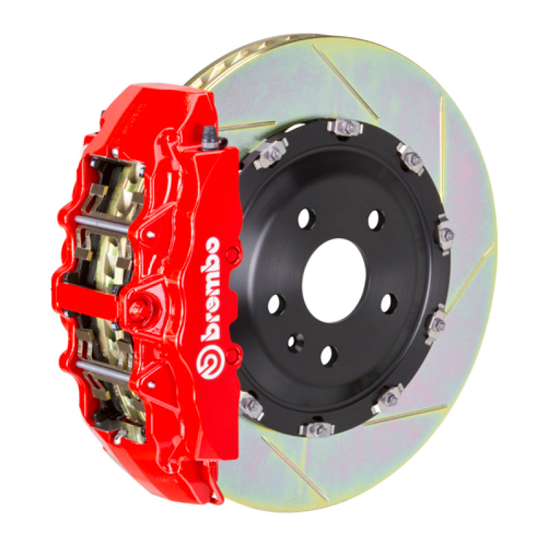 Brembo 19+ Model X (Excl Plaid) Fr GT BBK 6Pis Cast 380x34 2pc Rotor Slotted Type1-Red