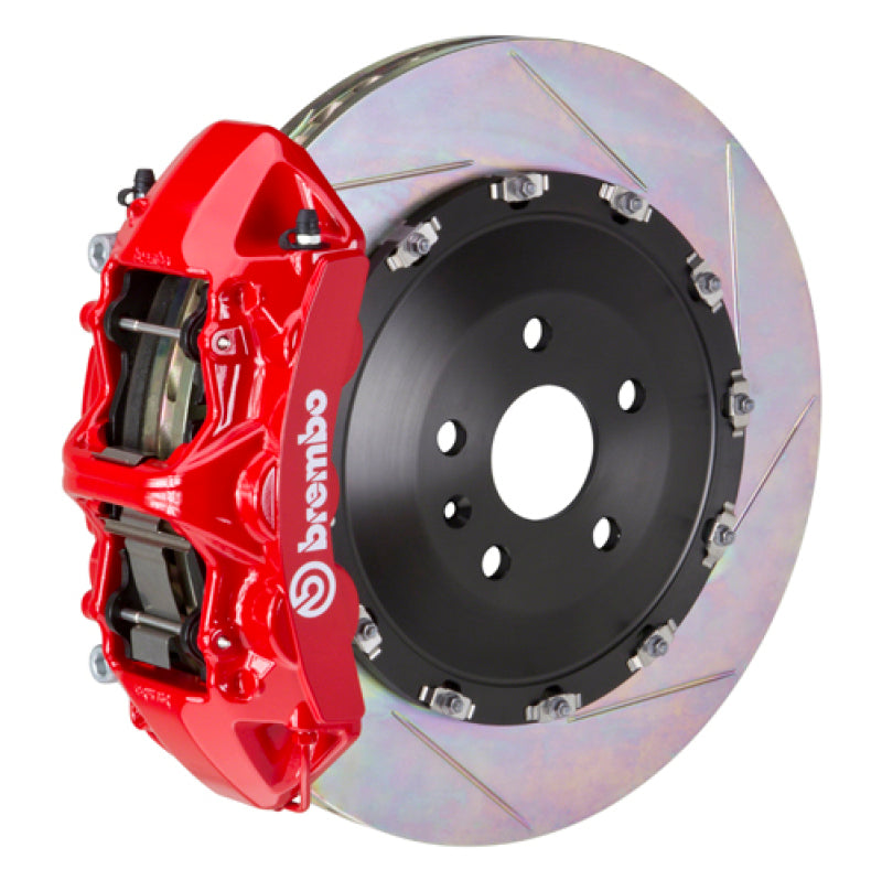 Brembo 21+ Model S Plaid/Model X Plaid Fr GT BBK 6 Piston Cast 405x34 2pc Rotor Slotted Type1-Red