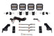 Diode Dynamics Jeep JL SS5 4-Pod CrossLink Grille Lightbar Kit Pro - White Combo