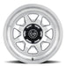 ICON Nuevo 17 X 8.5 6 X 5.5 0mm Offset 4.75in BS Silver Machined