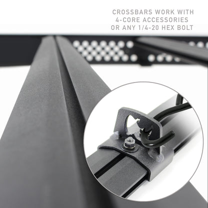 Go Rhino 24-25 Toyota Tacoma Double Cab Pickup Ceros Low Profile Roof Rack - Tex. Blk