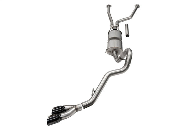 Corsa 22-25 Toyota Tundra 4WD 3in Sport Cat-Back Side Exit Exhaust System w/ Twin 4in Black PVD Tips