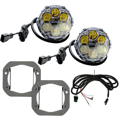 Nacho Lighting Jeep JL/JT Nacho SAE Only White Plug N Play Fog Light Kit (Bumper Kit)