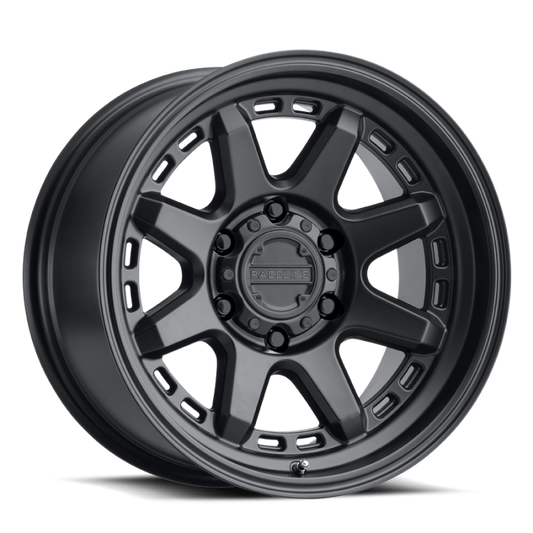 Raceline 947B Scout 18x8in / 5x114.3 BP / 35mm Offset / 72.62mm Bore - Satin Black Wheel