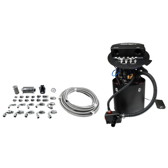 DeatschWerks X3 Series Fuel Pump Module w/ Triple DW400 Pumps/PTFE Plumbing Kit 11-24 Ford Mustang