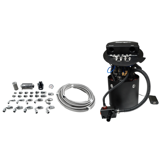 DeatschWerks X3 Series Fuel Pump Module w/ Triple DW400 Pumps/PTFE Plumbing Kit 11-24 Ford Mustang