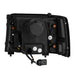 AlphaRex 92-96 Ford F-Series/Bronco LUXX-Series Proj Headlights Blk w/Actv Light SeqSig & SBDRL