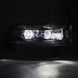 AlphaRex 94-01 RAM 1500 LUXX LED Proj Headlights Blk w/Activ Light/Seq Signal/SB DRL