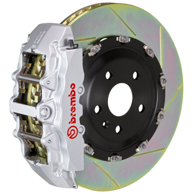 Brembo 19+ Model X (Excl Plaid) Fr GT BBK 6Pis Cast 380x34 2pc Rotor Slotted Type1-Silver