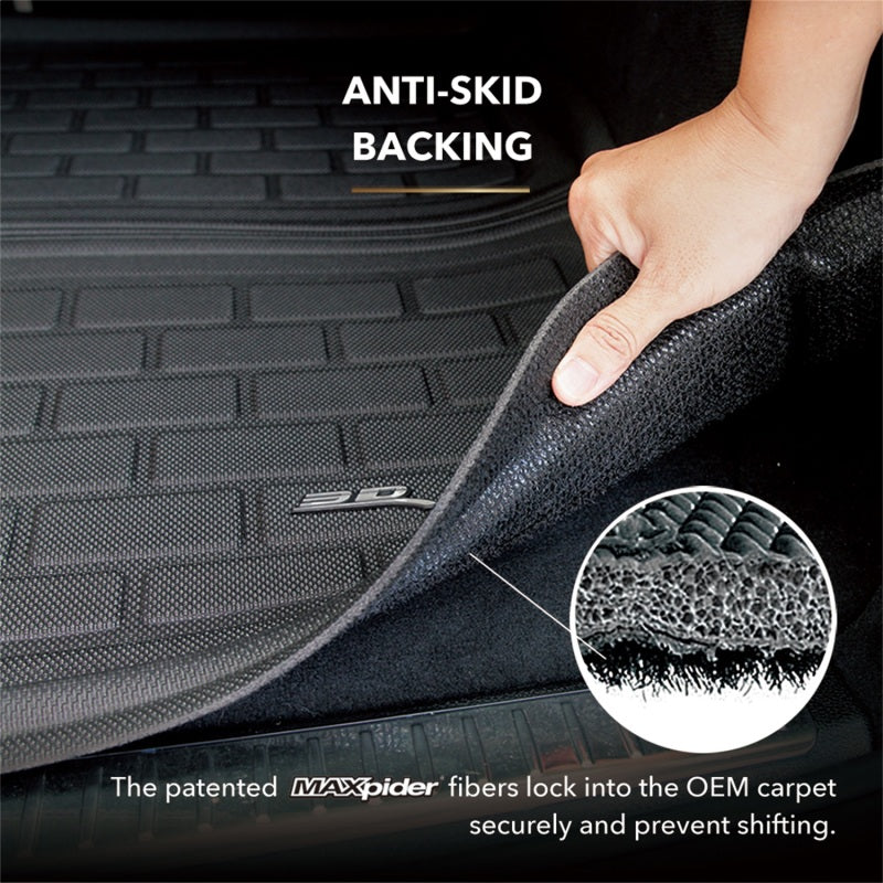 3D MAXpider 18-24 Jeep Wrangler Unlimited (Jl) No Sub No Flat Floor Cross Fold Kagu Blk Cargo Liner