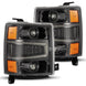 AlphaRex 04-15 Chevy 1500HD LUXX LED Proj Headlights Alpha-Black w/Seq Activation Light / Seq Signal
