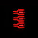 AlphaRex 14-18 GMC Sierra 1500/2500HD/3500HD LUXX-Series LED Tail Lights Alpha-Blk Actv Lgt Seq. Sig