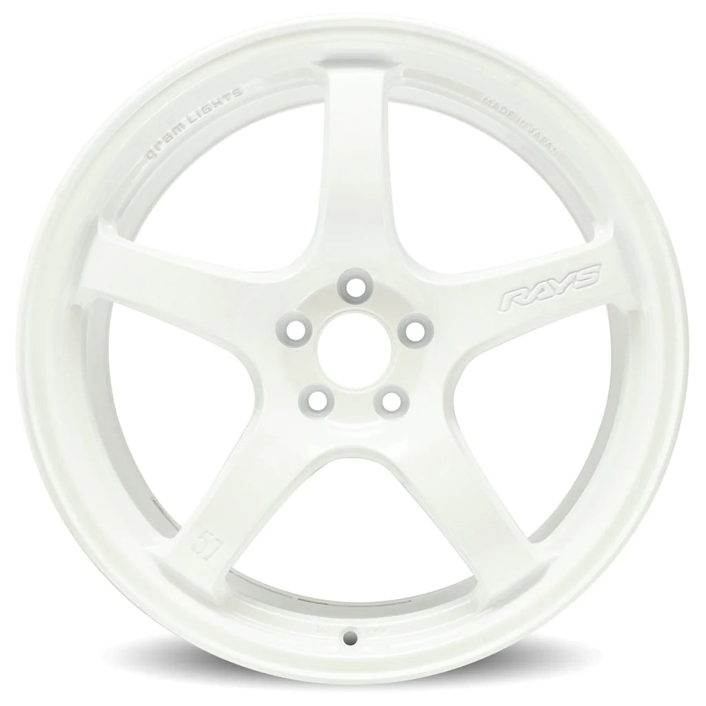 Gram Lights 57CR 18x10.5 +12 5x114.3 - Ceramic White Pearl