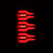 AlphaRex 07-08 Dodge Ram 1500/07-09 Dodge Ram 2500+3500 Luxx-Series LED Tail Lights (Pair) Black
