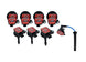 Granatelli 18-23 Ford 5.0L 4V Hot Street Coil-On-Plug Wire Conn Kit w/Coil Packs (50K Volts)