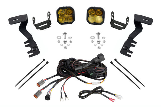 Diode Dynamics 2024+ Toyota Tacoma SS3 LED Ditch Light Kit- Sport Yellow Combo