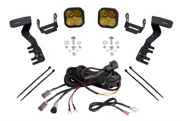 Diode Dynamics 2024+ Toyota Tacoma SS3 LED Ditch Light Kit- Sport Yellow Combo