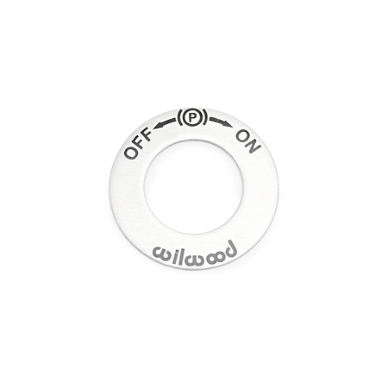 Wilwood ON/OFF Switch EPB Sticker ALUM .87 IDx