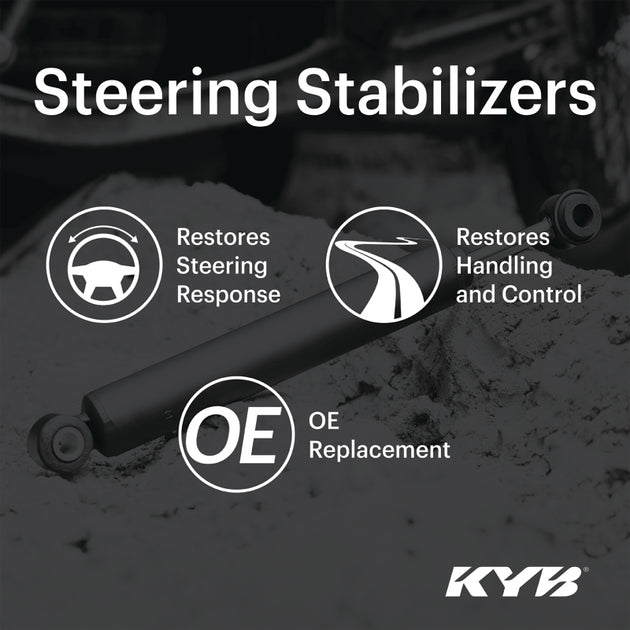 KYB Shocks & Struts Steering Stabilizers Front 18-23 Jeep Wrangler JL / 20-23 Gladiator