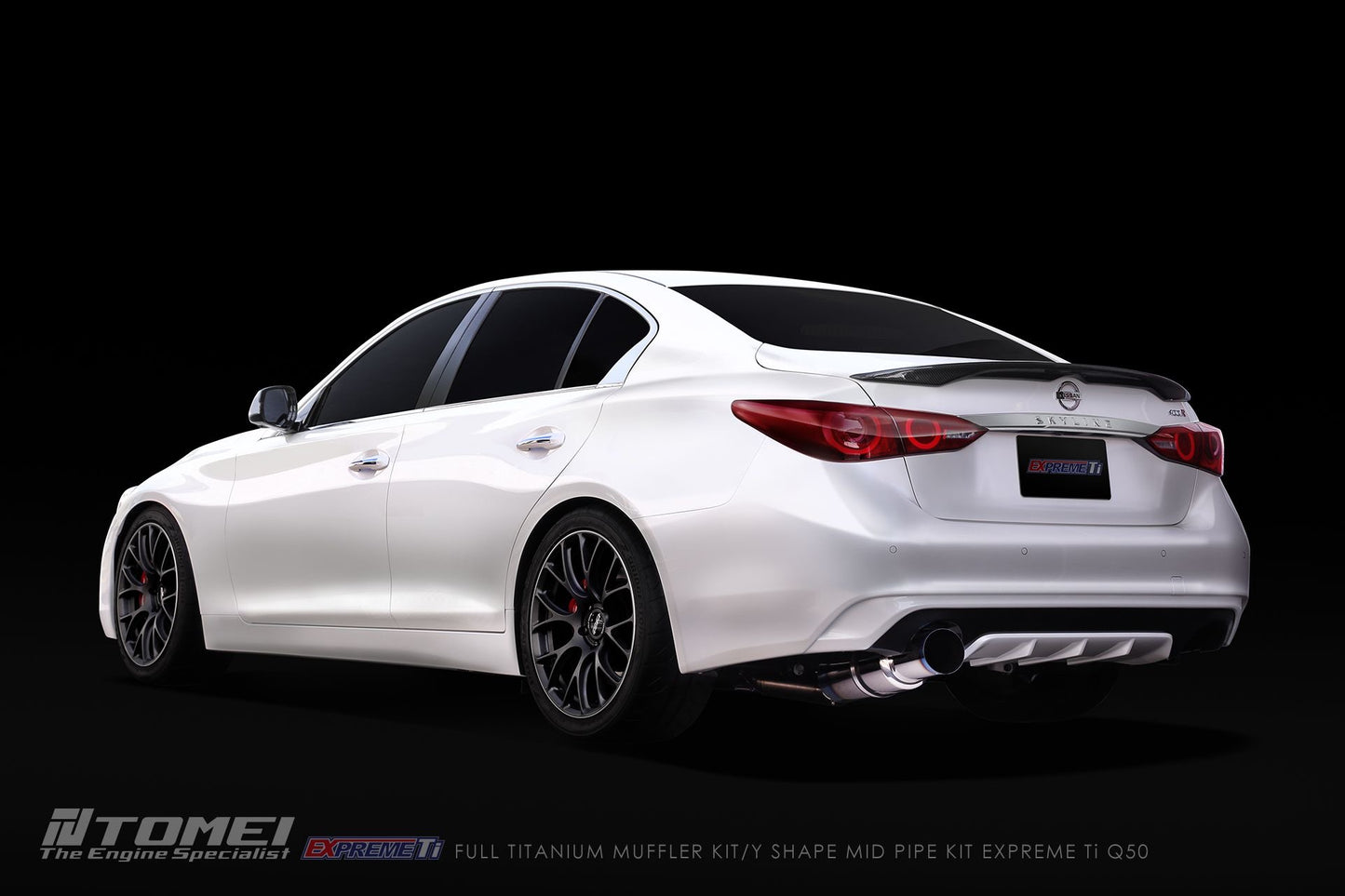 Tomei Expreme Titanium Single Exit Exhaust System - Infiniti Q50