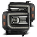 AlphaRex 14-18 GMC Sierra LUXX LED Proj Headlights Plank Style Black w/Activ Light/Seq Signal/DRL