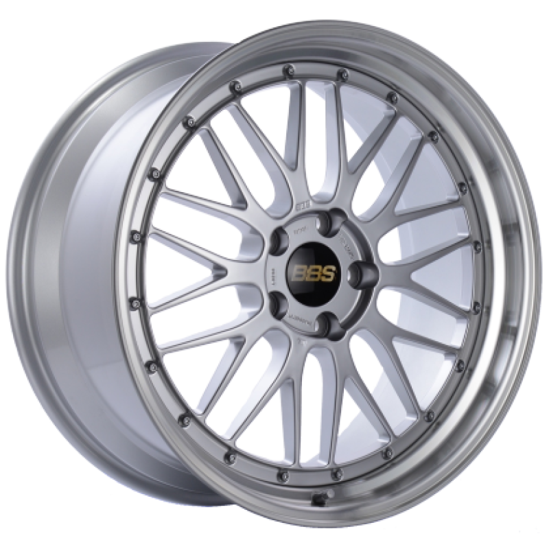 BBS LM 19x9.5 5x112 ET38 Diamond Silver Center / Diamond Cut Lip Wheel PFS/Clip Required