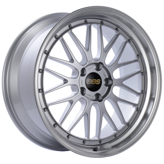 BBS LM 19x9.5 5x112 ET38 Diamond Silver Center / Diamond Cut Lip Wheel PFS/Clip Required