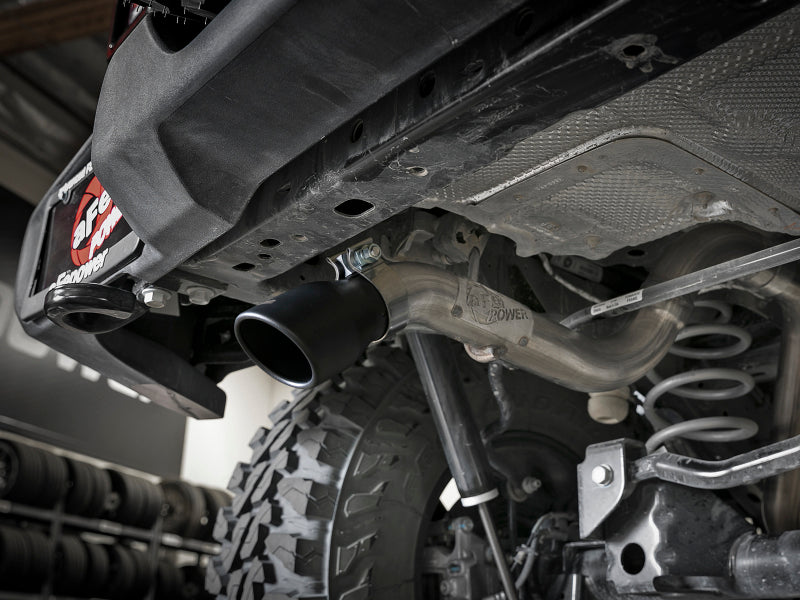 aFe MACH Force-Xp Axle-Back Hi-Tuck Exhaust System w/Black Tip 18-19 Jeep Wrangler (JL) V6 3.6L