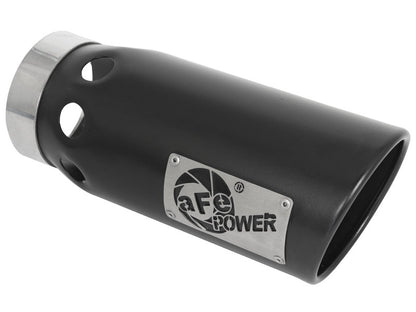 aFe Large Bore-HD 4in 409SS DPF-Back Exhaust System w/Black Tip 20 GM Diesel Trucks V8-6.6L (td) L5P