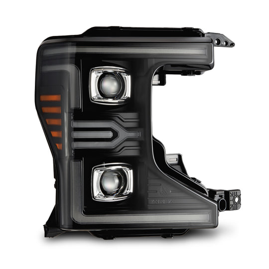 AlphaRex 20-22 Ford F-250/350/450/550 SD LUXX-Series LED Proj Headlights Bk w/Acv Light SS & SBDRL