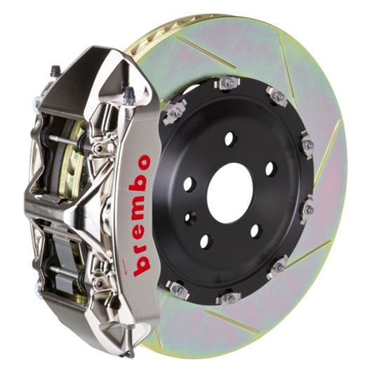 Brembo 19+ Model X (Excl Plaid) Fr GTR BBK 6Pis Billet 380x34 2pc Rotor Slotted Type1-Nickel