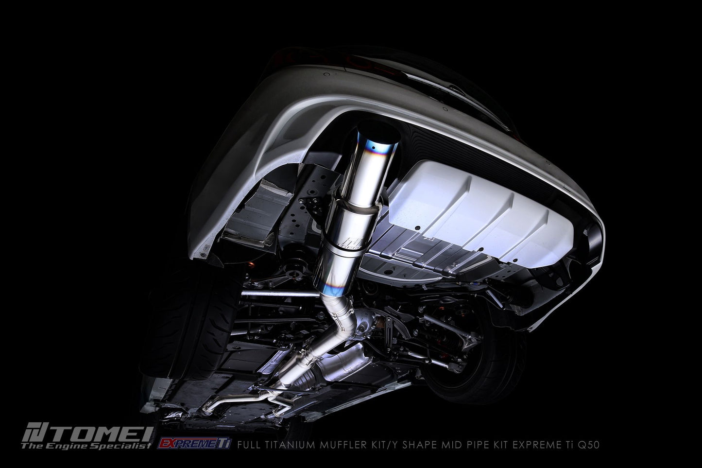 Tomei Expreme Titanium Single Exit Exhaust System - Infiniti Q50