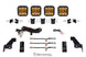 Diode Dynamics Jeep JL SS5 4-Pod CrossLink Grille Lightbar Kit Pro - Yellow Combo