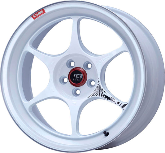 Enkei PF06 18x9.5 5x114.3 27mm Offset 75mm Bore White Machined Wheel