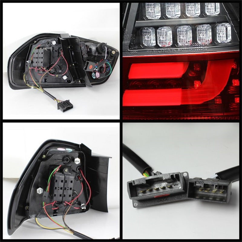 Spyder BMW E90 3-Series 06-08 4Dr LED Indicator LED Tail Lights Blk ALT-YD-BE9006-LBLED-G2-BK