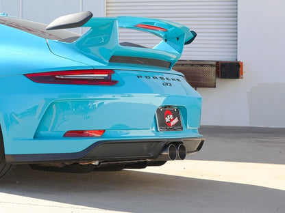 afe 14-16 Porsche 911 GT3 991.1 H6 3.8L MACH Force-Xp 304 SS Cat-Back Exhaust System w/ Brushed Tips