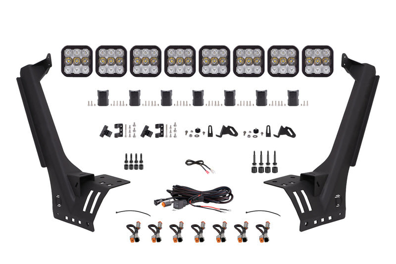Diode Dynamics Jeep JL SS5 Sport CrossLink Windshield - White Combo Lightbar Kit