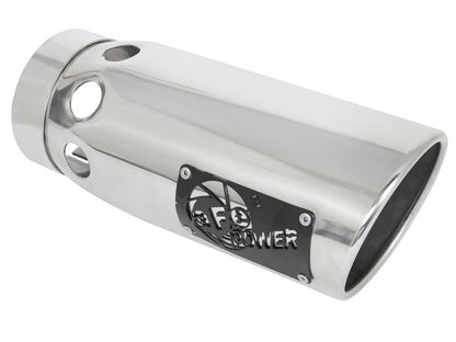 aFe Large Bore-HD 4in 409SS DPF-Back Exhaust System w/Polished Tips 20 GM Diesel Trucks V8-6.6L