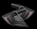 AlphaRex 16-21 Honda Civic Hatchback/ Type-R FK8 Nova-Series LED Tail Lights (Pair) - Alpha Black