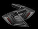 AlphaRex 16-21 Honda Civic Hatchback/ Type-R FK8 Nova-Series LED Tail Lights (Pair) - Alpha Black