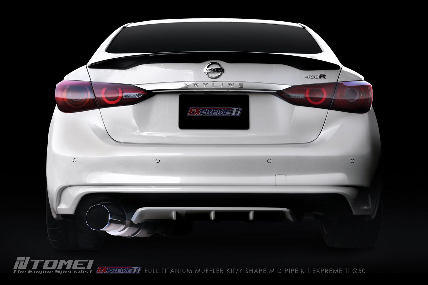 Tomei Expreme Titanium Single Exit Exhaust System - Infiniti Q50