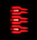 AlphaRex 07-14 Chevrolet Silverado 1500/2500HD/3500HD Luxx-Series LED Tail Lights Black/Red