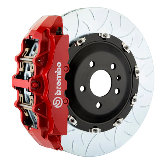 Brembo 19+ Model X (Excl Plaid) Fr GT BBK 6Pis Cast 380x34 2pc Rotor Slotted Type3-Red