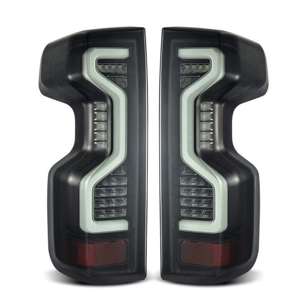 AlphaRex 19-23 Chevrolet Silverado 1500/2500HD/3500HD PRO-Series LED Tail Lights Jet Black