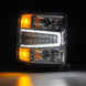 AlphaRex 04-15 Chevy 1500HD LUXX LED Proj Headlights Chrome w/Seq Activation Light / Seq Signal