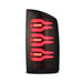 AlphaRex 07-08 Dodge Ram1500/07-09 Dodge Ram 2500+3500 Luxx-Series LED Tail Lights(Pair) Black/Red