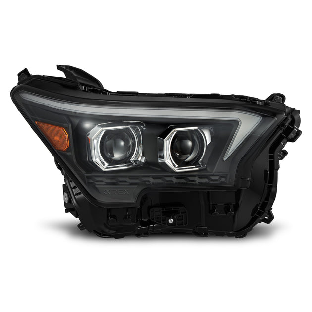 AlphaRex 23-24 Toyota Tacoma LUXX-Series LED Proj Headlights Blk w/Actv Light & Seq. Sig + DRL