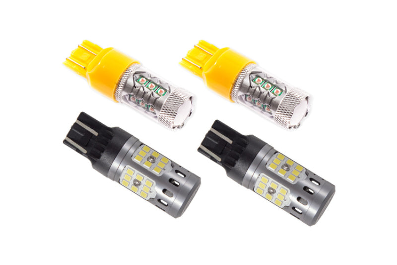 Diode Dynamics JL Wrangler Front Turn Stage 2 (7443 LED Bulb XPR - White and - Amber)