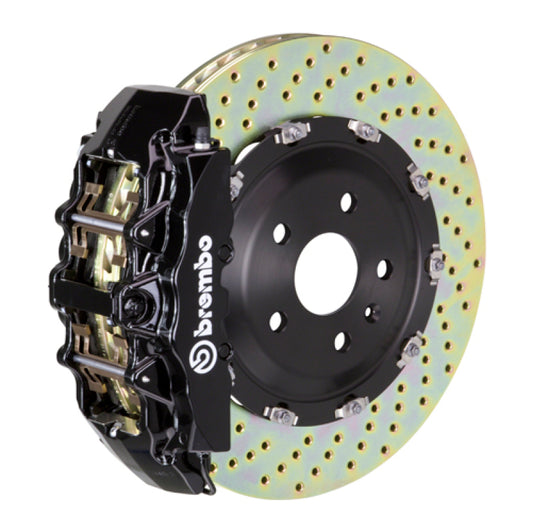 Brembo 19+ Model X (Excl Plaid) Fr GT BBK 6Pis Cast 380x34 2pc Rotor Drilled-Black