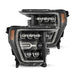 AlphaRex 21-22 Ford F-150 NOVA LED Proj Headlights Plank Style Blk w/Activ Light/Seq Signal